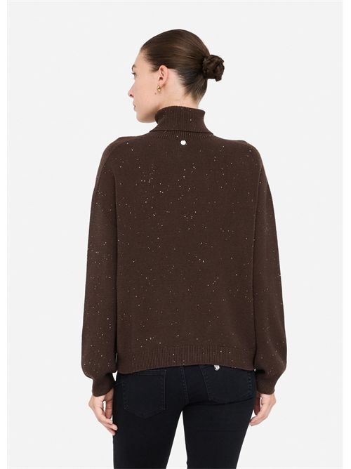Dolcevita con micro paillettes LIU JO | MF5234MA27R/A4367